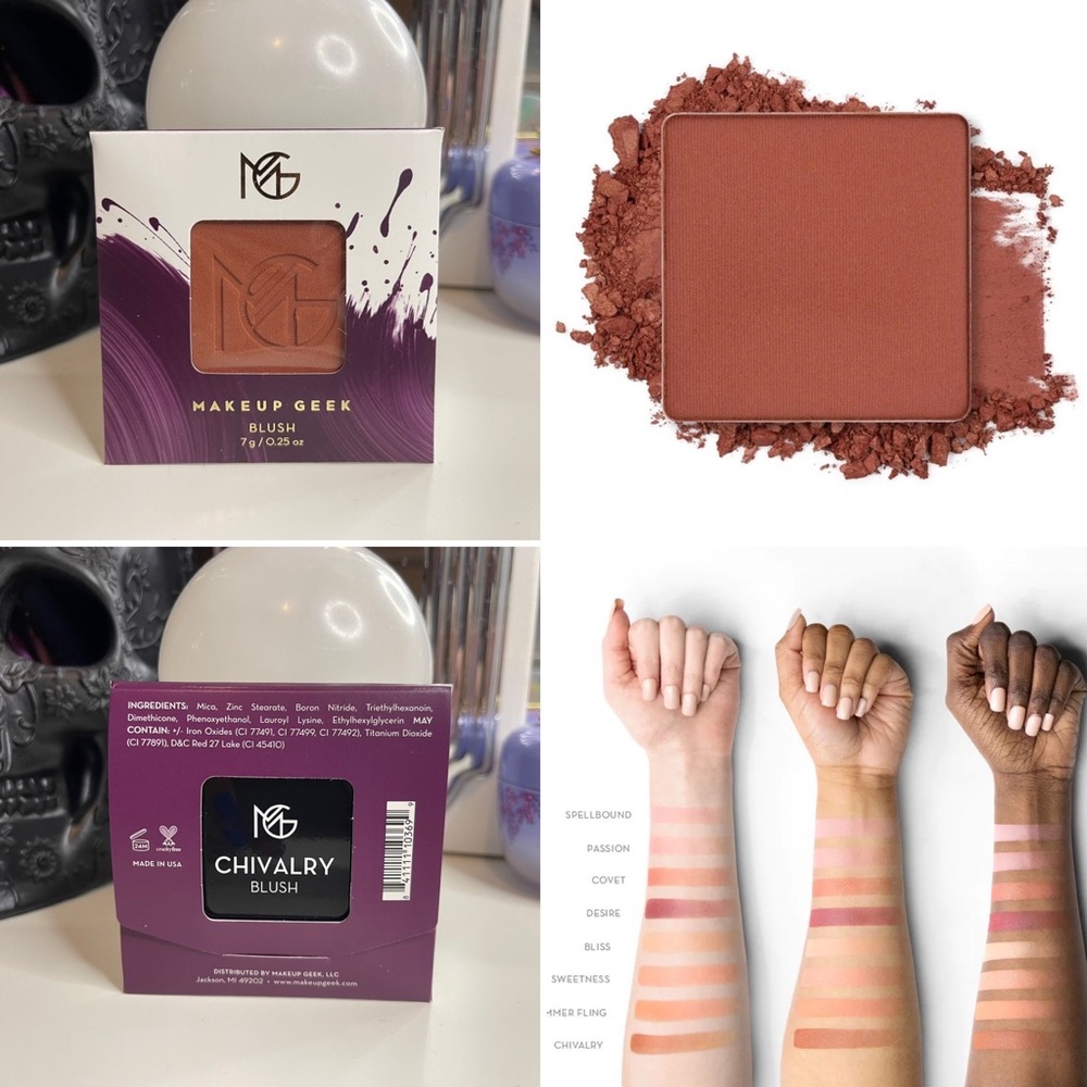 3/$15 Makeup Geek Blush Single Pan Chivalry Cruelty Free